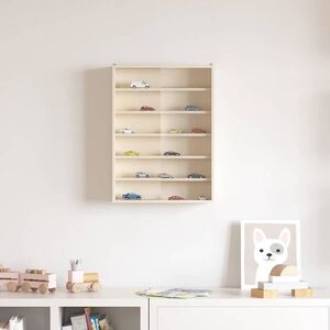 Imagine vidaXL Dulap de afișare pe perete cu raft Bej 40 x 8, 5 x 54 cm placaj