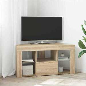 Imagine vidaXL Șifonier LED pentru TV colțar 100 x 40 x 50 cm Stejar Sonoma