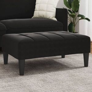 Imagine vidaXL Taburet, negru, 77x55x31 cm, catifea