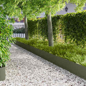 Imagine vidaXL Margine pentru gazon 20 buc. 103 x 30 cm Oțel Verde măsliniu