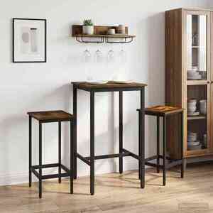 Imagine vidaXL Scaun de bar 2 buc. Stejar fumuriu 40 x 32 x 64 cm