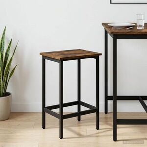 Imagine vidaXL Scaun de bar Stejar fumuriu 40 x 32 x 64 cm Lemn prelucrat