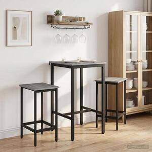 Imagine vidaXL Scaun de bar 2 buc. Sonoma gri 40 x 32 x 64 cm Lemn prelucrat