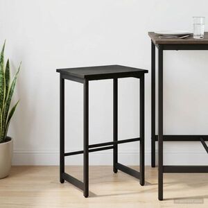 Imagine vidaXL Scaun de bar Stejar Negru 40 x 32 x 74 cm Lemn prelucrat