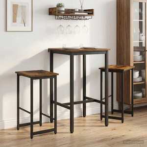 Imagine vidaXL Scaun de bar 2 buc. Stejar fumuriu 40 x 32 x 64 cm