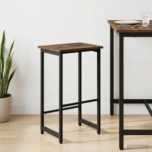 Imagine vidaXL Scaun de bar Stejar fumuriu 40 x 32 x 74 cm Lemn prelucrat