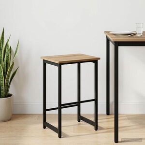 Imagine vidaXL Scaun de bar Stejar Artizanal 40 x 32 x 74 cm Lemn prelucrat