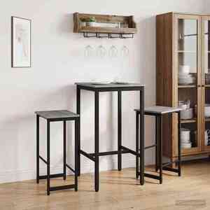 Imagine vidaXL Scaun de bar 2 buc. Sonoma gri 40 x 32 x 74 cm Lemn prelucrat