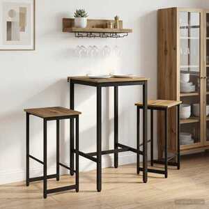 Imagine vidaXL Scaun de bar 2 buc. Stejar Artizanal 40 x 32 x 74 cm