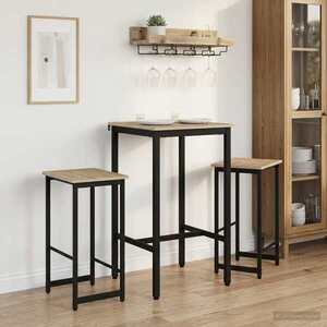 Imagine vidaXL Scaun de bar 2 buc. Stejar Sonoma 40 x 32 x 74 cm