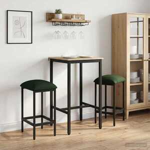 Imagine vidaXL Scaun de bar 2 buc. Verde închis 40 x 32 x 74 cm Lemn prelucrat