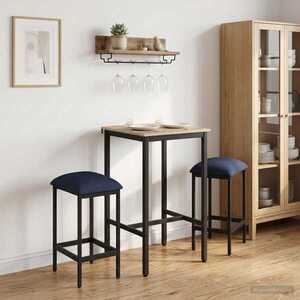 Imagine vidaXL Scaun de bar 2 buc. albastru 40 x 32 x 64 cm Lemn prelucrat