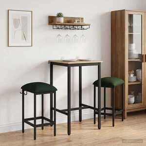 Imagine vidaXL Scaun de bar 2 buc. Verde închis 40 x 32 x 64 cm Lemn prelucrat