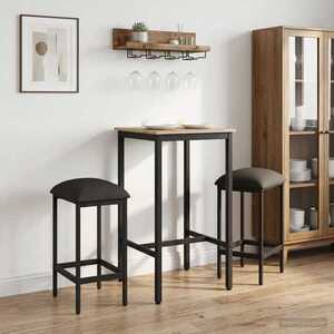 Imagine vidaXL Scaun de bar 2 buc. Gri închis 40 x 32 x 64 cm Lemn prelucrat