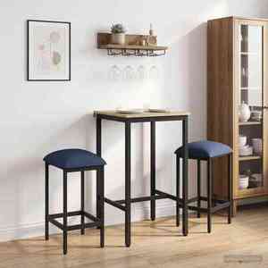 Imagine vidaXL Scaun de bar 2 buc. albastru 40 x 32 x 74 cm Lemn prelucrat