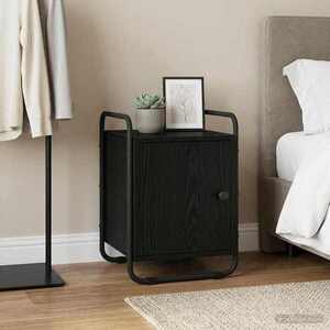 Imagine vidaXL Dulap de noapte Stejar Negru 35 x 36, 5 x 50 cm Lemn prelucrat