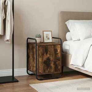 Imagine vidaXL Dulap de noapte Stejar fumuriu 35 x 36, 5 x 50 cm Lemn prelucrat