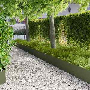 Imagine vidaXL Margine pentru gazon 20 buc. 100 x 30 cm Oțel Verde măsliniu