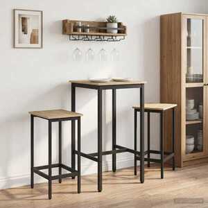 Imagine vidaXL Masă de bar 52 x 52 x 110 cm Lemn prelucrat Stejar Sonoma