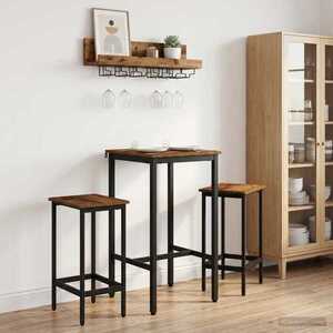 Imagine vidaXL Masă de bar 52 x 52 x 110 cm Lemn prelucrat Lemn vechi