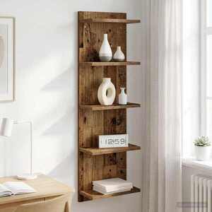Imagine vidaXL Raft de perete Lemn vechi 30 x 15 x 100 cm Lemn prelucrat