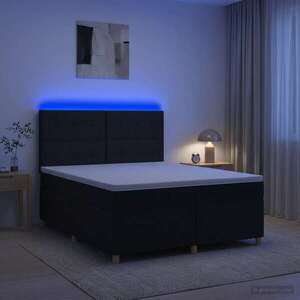 Imagine vidaXL Pat boxspring cu saltea Negru 180 x 200 cm Țesătură