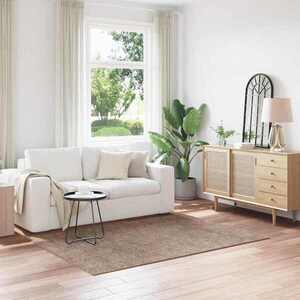 Imagine vidaXL Covor Shaggy Antiderapant Maro 140 x 200 cm PP