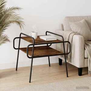 Imagine vidaXL Masă de cafea Lemn vechi 50 x 50 x 51 cm Lemn prelucrat