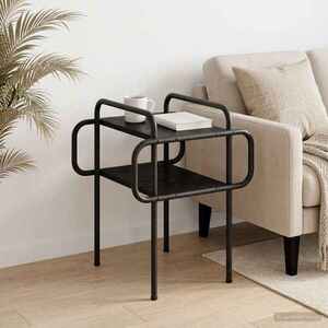 Imagine vidaXL Masă de cafea Stejar Negru 40 x 40 x 51 cm Lemn prelucrat