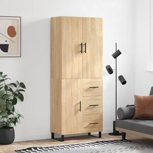 Imagine vidaXL Dulap înalt, stejar sonoma, 69, 5x34x180 cm, lemn compozit