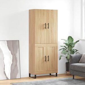 Imagine vidaXL Dulap înalt, stejar sonoma, 69, 5x34x180 cm, lemn compozit