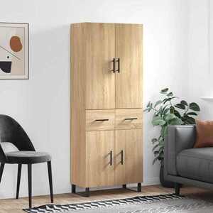 Imagine vidaXL Dulap înalt, stejar sonoma, 69, 5x34x180 cm, lemn compozit