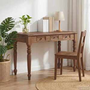 Imagine vidaXL Birou cu sertare, 117x57x75 cm, lemn masiv de mahon