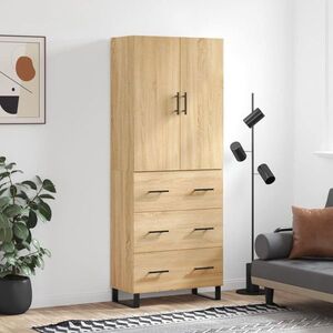 Imagine vidaXL Dulap înalt, stejar sonoma, 69, 5x34x180 cm, lemn compozit