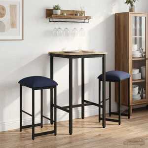 Imagine vidaXL Scaun de bar 2 buc. albastru 40 x 32 x 74 cm Lemn prelucrat