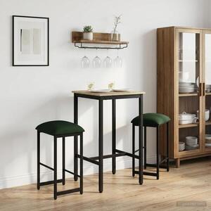 Imagine vidaXL Scaun de bar 2 buc. Verde închis 40 x 32 x 74 cm Lemn prelucrat