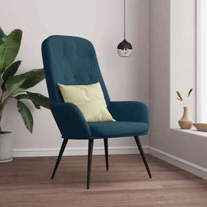 Imagine vidaXL Scaun de relaxare, albastru, catifea