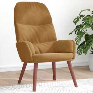 Imagine vidaXL Scaun de relaxare, maro, catifea