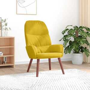 Imagine vidaXL Scaun de relaxare catifea galbena