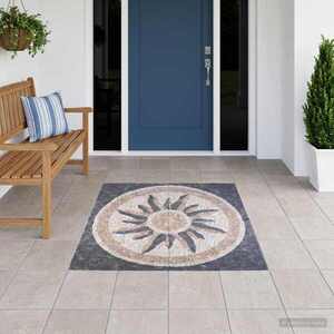 Imagine vidaXL Placi de mozaic cu model de soare Multicolour 120 x 120 cm