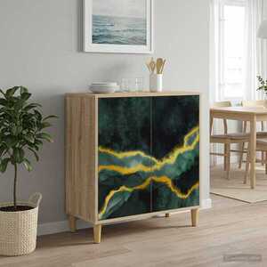 Imagine vidaXL Bufet WIJHE Sonoma 69 x 33 x 75 cm Lemn prelucrat