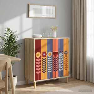 Imagine vidaXL Bufet ESSEN Sonoma 69 x 33 x 75 cm Lemn prelucrat