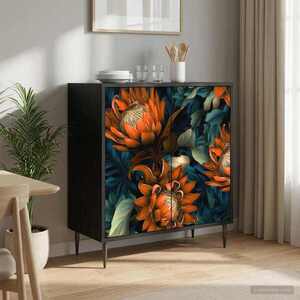 Imagine vidaXL Bufet LOCHEM Stejar Negru 69 x 33 x 76 cm Lemn prelucrat