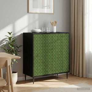 Imagine vidaXL Bufet GELEEN Stejar Negru 69 x 33 x 76 cm Lemn prelucrat