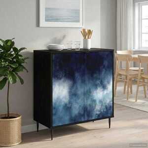 Imagine vidaXL Bufet RAALTE Stejar Negru 69 x 33 x 76 cm Lemn prelucrat