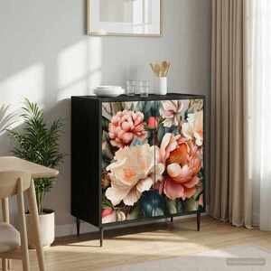 Imagine vidaXL Bufet BORNE Stejar Negru 69 x 33 x 76 cm Lemn prelucrat