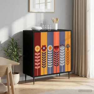 Imagine vidaXL Bufet ESSEN Stejar Negru 69 x 33 x 76 cm Lemn prelucrat