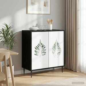 Imagine vidaXL Bufet HANAU Stejar Negru 69 x 33 x 76 cm Lemn prelucrat