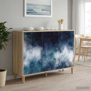 Imagine vidaXL Bufet RAALTE Sonoma 102 x 33 x 75 cm Lemn prelucrat
