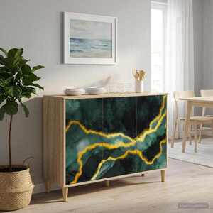 Imagine vidaXL Bufet WIJHE Sonoma 102 x 33 x 75 cm Lemn prelucrat